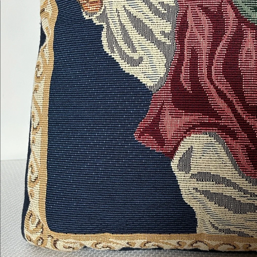 Angel Tapestry Pillow with Navy Background 16” X 12” Pillow Decorative Accent